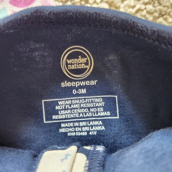 Wonder Nation Baby Onesie Bundle | 0-3 Months | Stars Moon & Mermaid Scales | NW - Picture 8 of 9